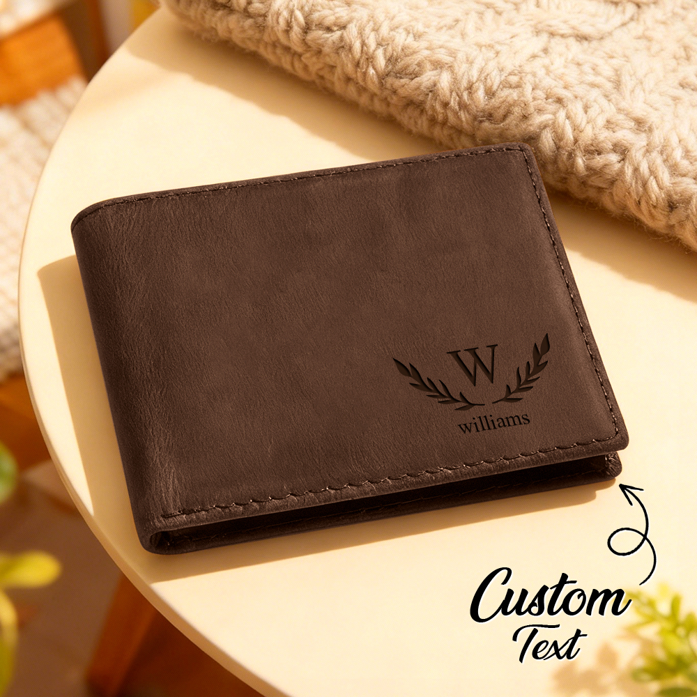 Gifts for Him, Personalized Men's Wallet, Wallet for My Man, Genuine Leather, RFID