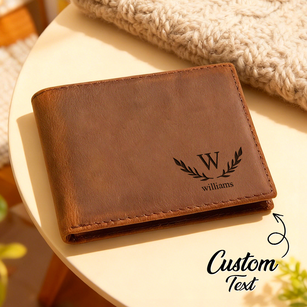 Gifts for Him, Personalized Men's Wallet, Wallet for My Man, Genuine Leather, RFID