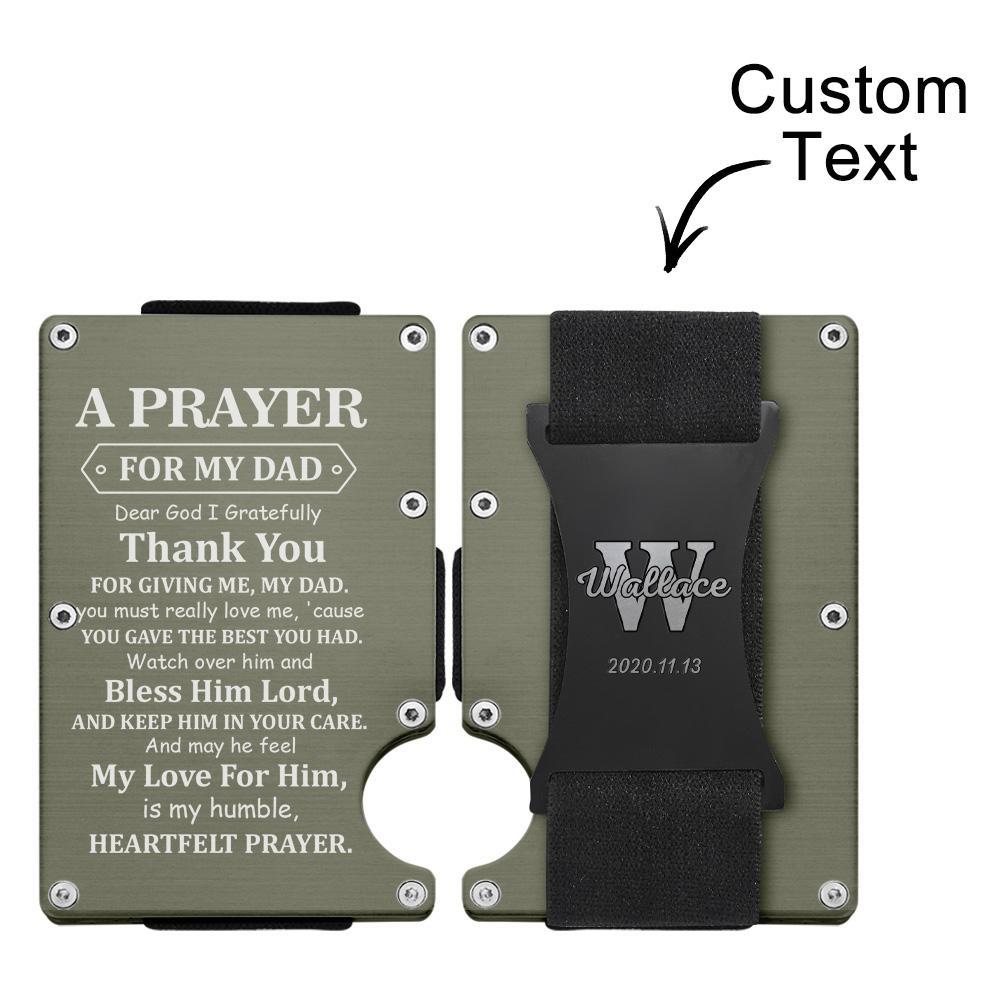 Custom Engraved Wallet Ultra Thin Metal RFID Blocking Card Holder Gifts - NameNecklace