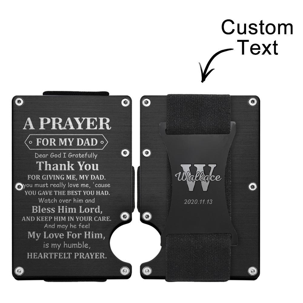 Custom Engraved Wallet Ultra Thin Metal RFID Blocking Card Holder Gifts - NameNecklace