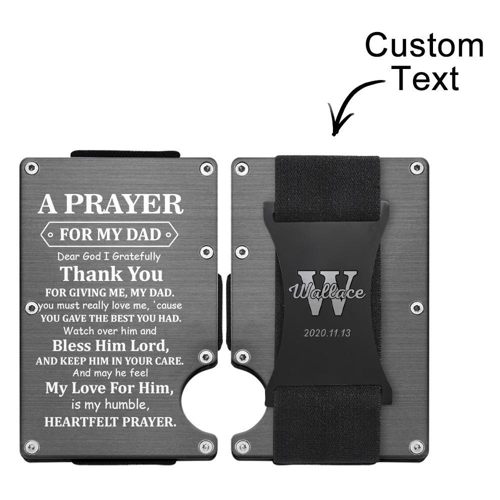 Custom Engraved Wallet Ultra Thin Metal RFID Blocking Card Holder Gifts - NameNecklace