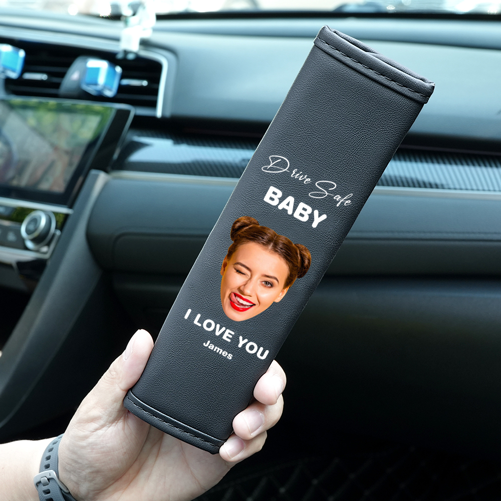 Drive Safe Geschenk für Liebhaber Benutzerdefinierte Sicherheitsgurt Schulterpolster Personalisiertes besonderes Geschenk für Ihn für Sie - namenecklace