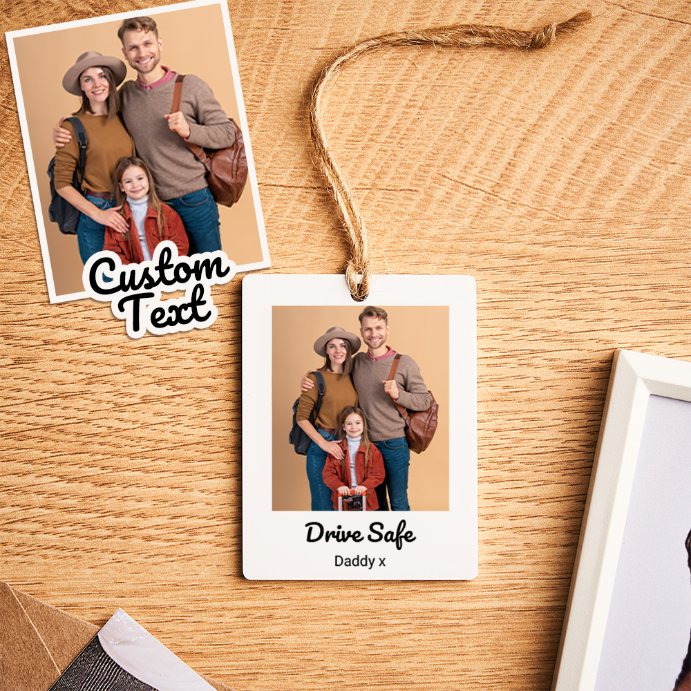 Personalised Photo Car Hanging Ornament Driving Test Pass Polaroid First Car Custom Charm Gift Drive Safe New Driver Boyfriend Girlfriend