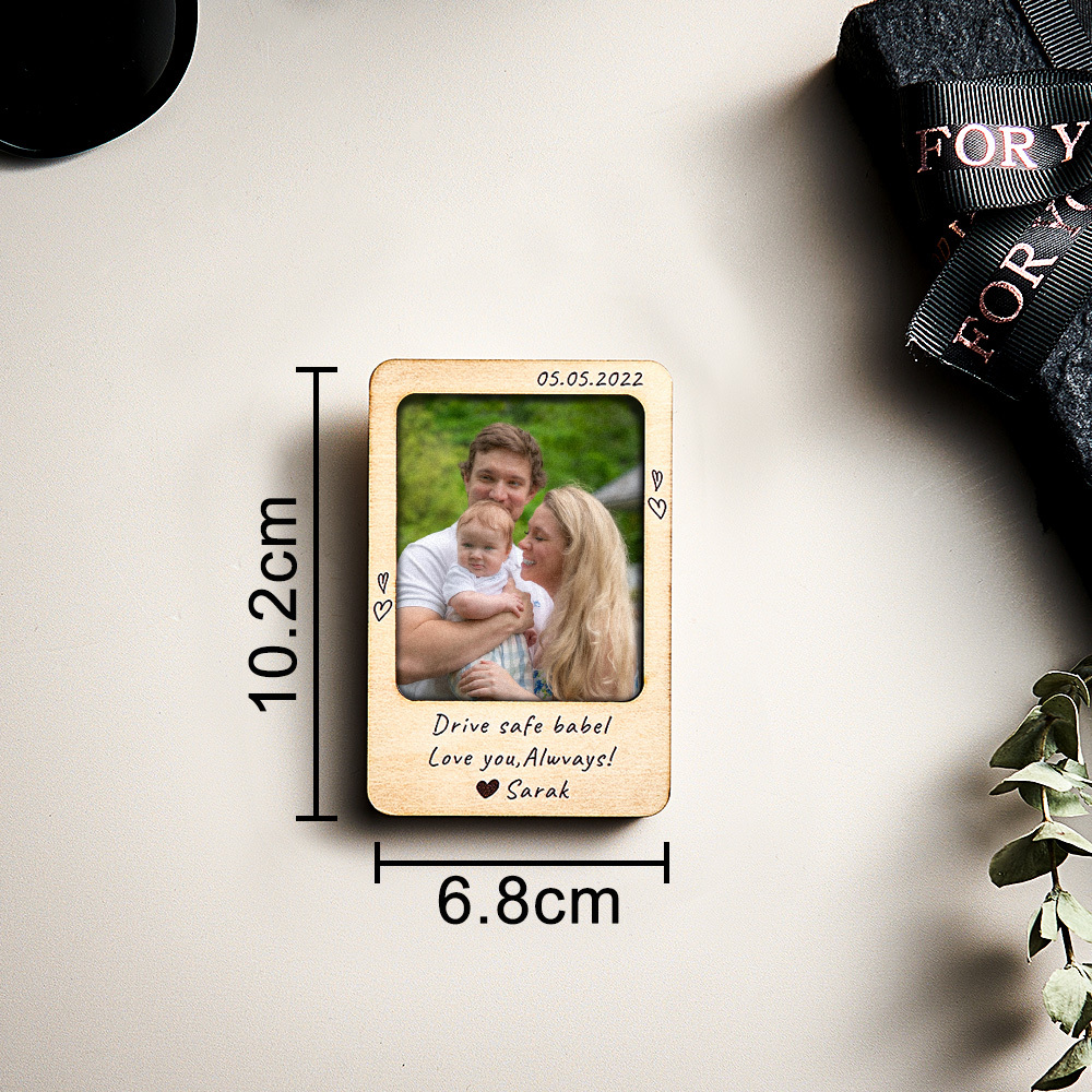 Personalized Car Visor Clip with Custom Photo | Drive Safe Gift | Vale