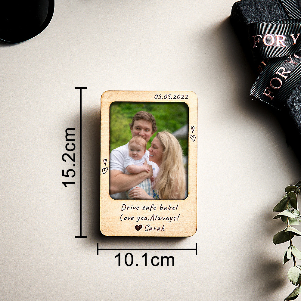 Personalized Car Visor Clip with Custom Photo | Drive Safe Gift | Valentine's Present for Boyfriend | Couple Photo Visor Decor 2025