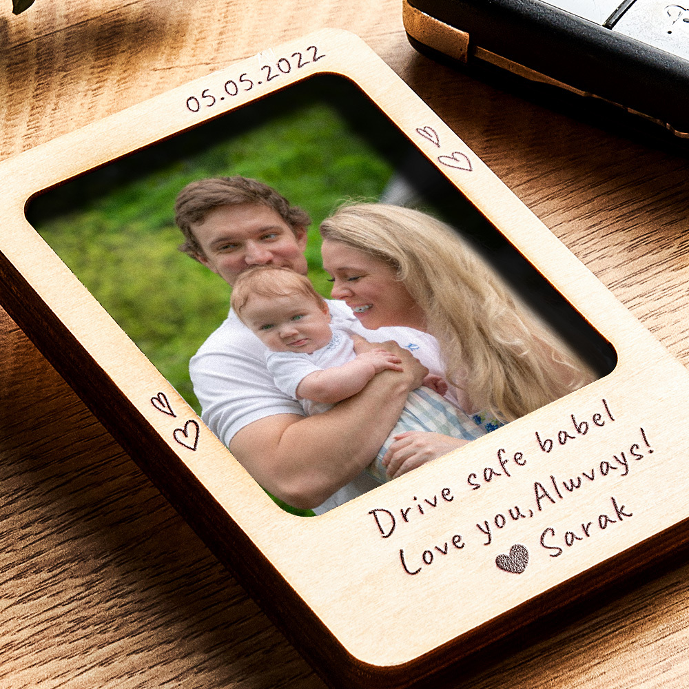 Personalized Car Visor Clip with Custom Photo | Drive Safe Gift | Valentine's Present for Boyfriend | Couple Photo Visor Decor 2025