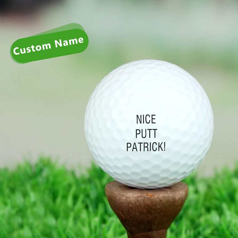 Custom Golf Ball Personalized Text Golf Ball Gifts For Golf Enthusiast