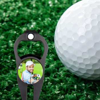 Custom Photo Golf Ball Marker Personalized Bottle Opener Multipurpose Golf Fork Ball Marker Gifts for Golf Lover - GiftLab
