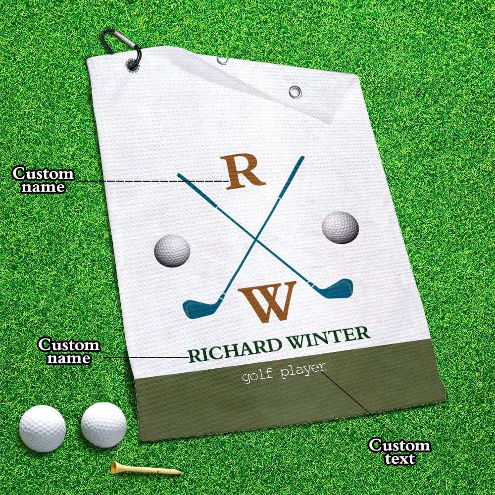 Printed Golf Towel Custom Golf Towel Sports Towel Gifts for Golf Lovers - GiftLab