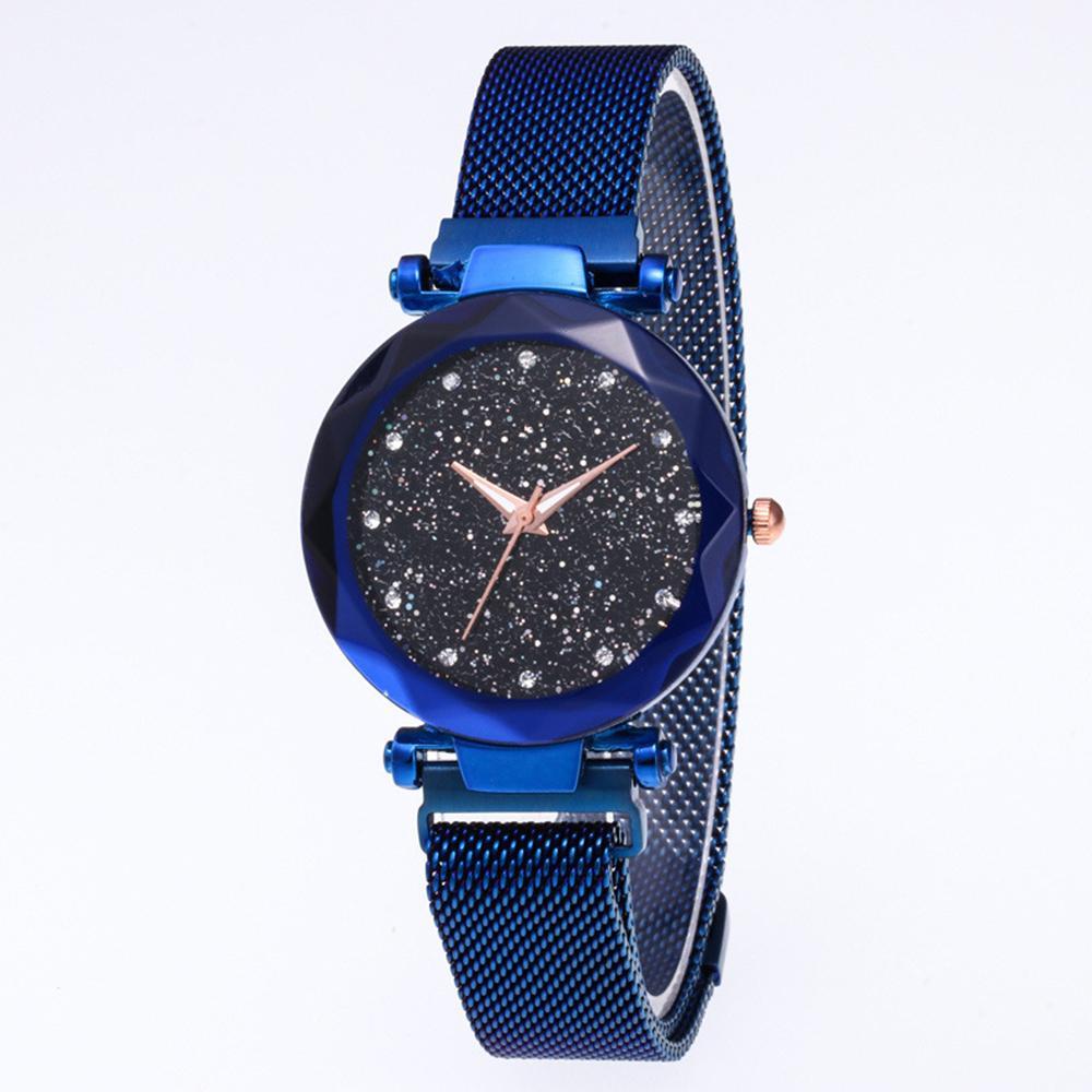 Star Dial Watch Simple Style Sapphire Blue