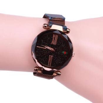 Star Dial Watch with Roman Numerals Coffee Golden