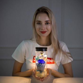 Night Lamp, LED Bottle Lamp Touch Light - Blue Enchantress - yournamenecklaceuk