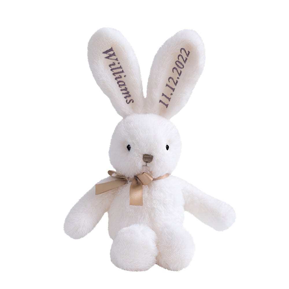 Personalised Bunny Plush Toy Embroidery Rabbit Doll for Easter Gift - GiftLab