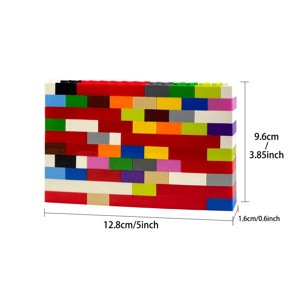 Personalised Colors Building Brick Custom Collage Photo Block Brick Puzzles Gifts - NameNecklace
