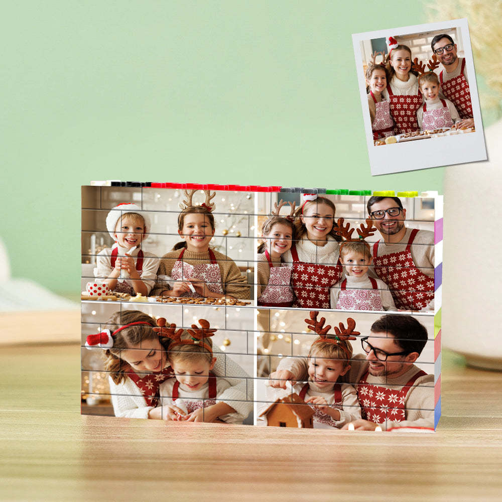 Personalised Colors Building Brick Custom Collage Photo Block Brick Puzzles Gifts - NameNecklace