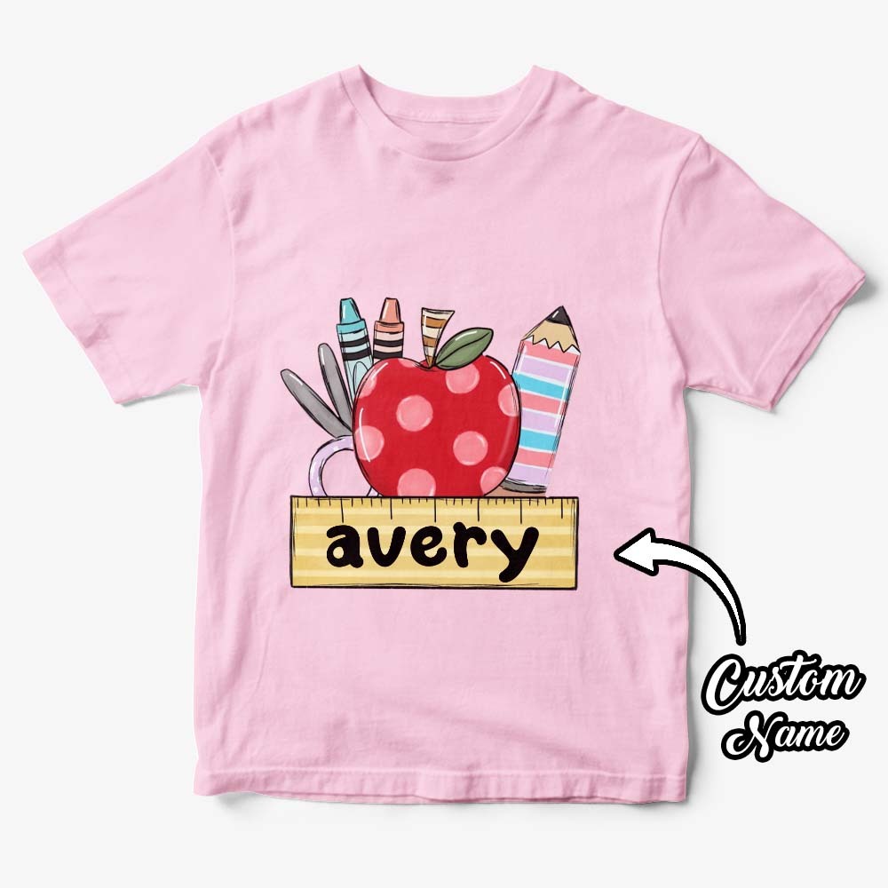 Personalized Back to School T-shirt First Day of School Shirt Gift for Kids - NameNecklace