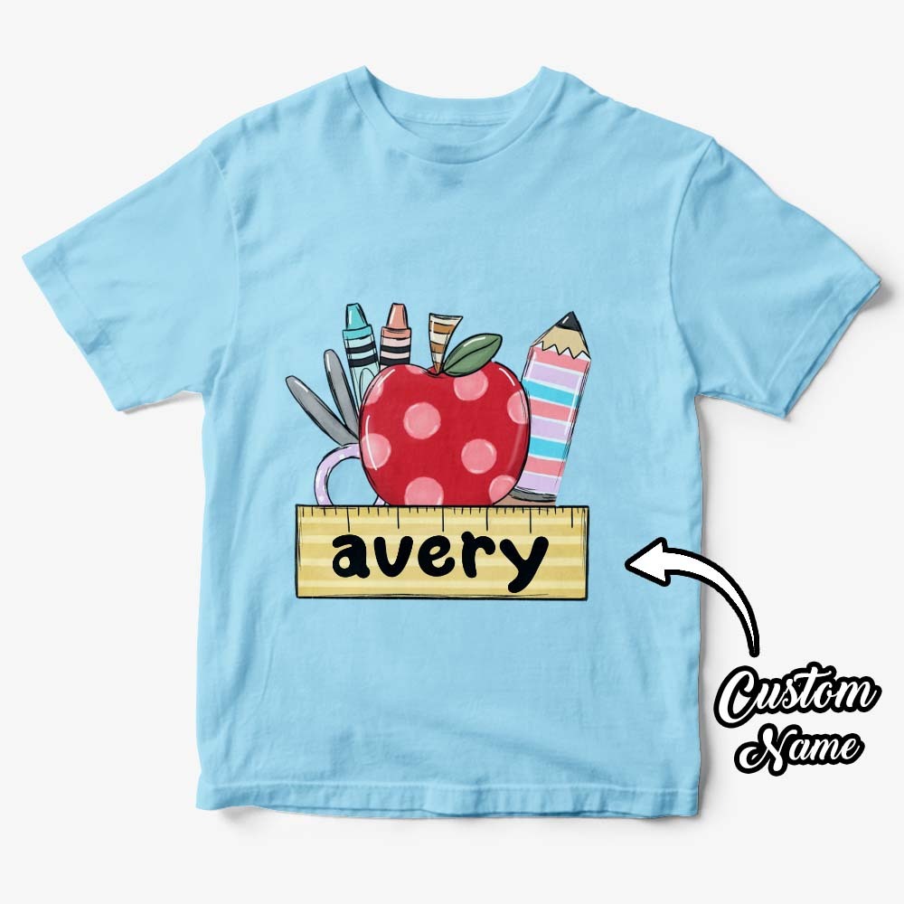 Personalized Back to School T-shirt First Day of School Shirt Gift for Kids - NameNecklace