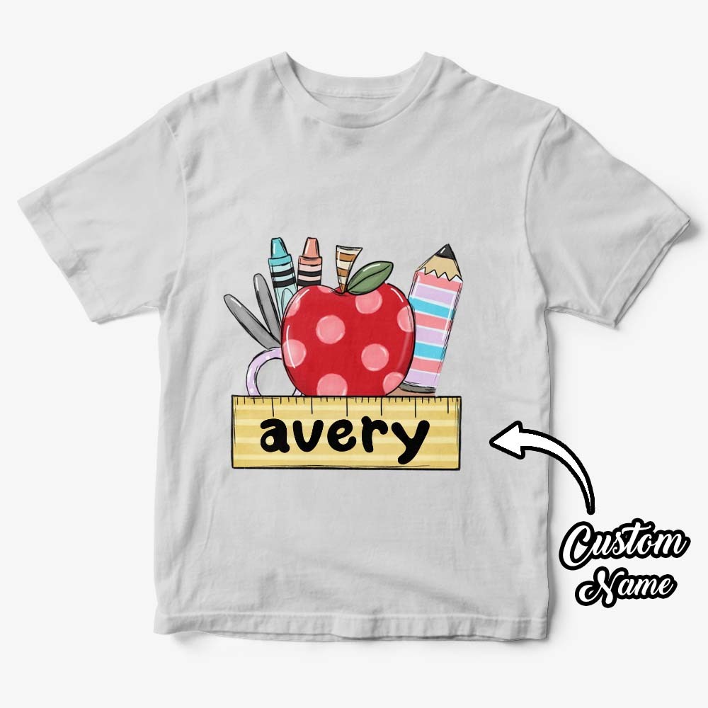 Personalized Back to School T-shirt First Day of School Shirt Gift for Kids - NameNecklace