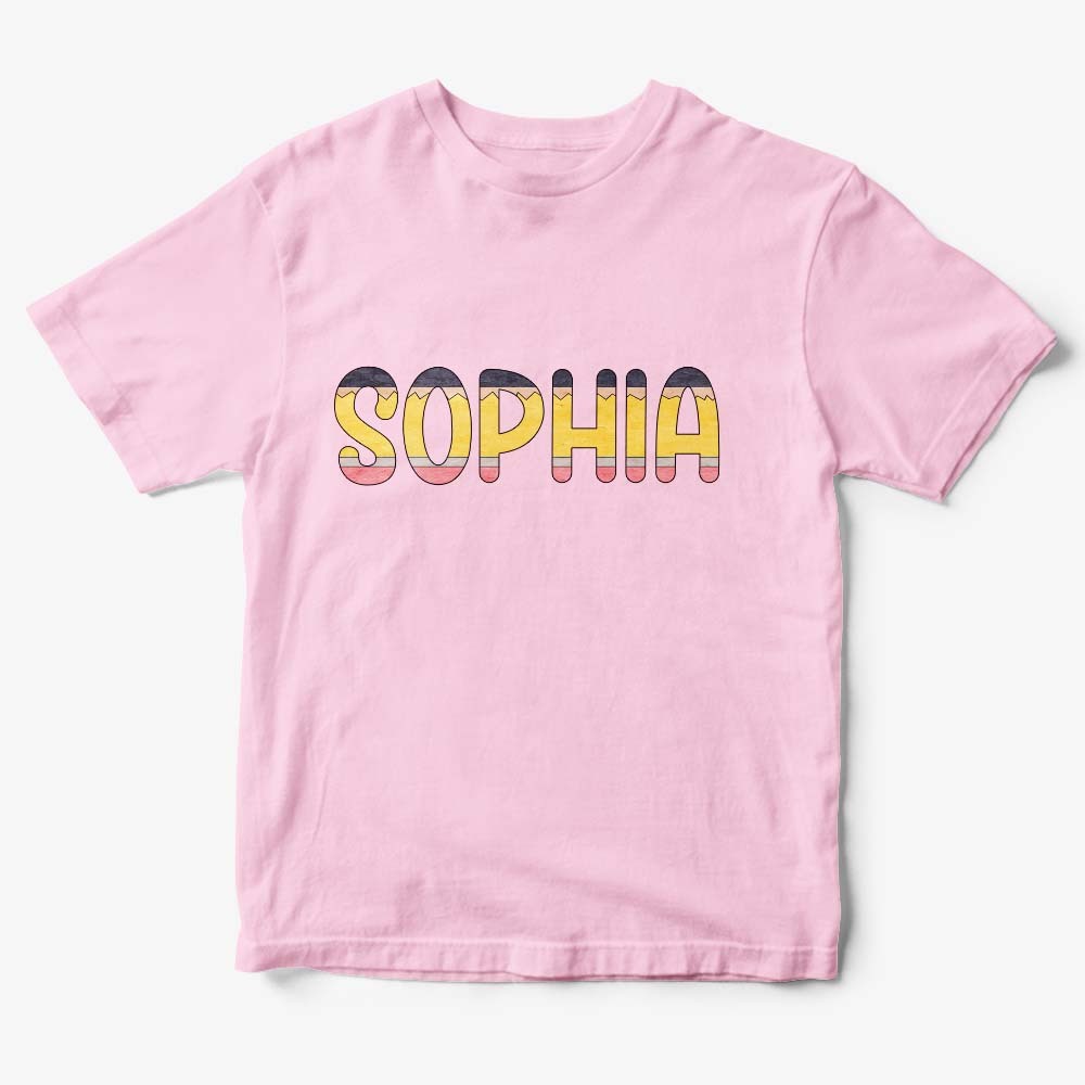 Personalized Back to School Pencil Name T-shirt First Day of School Shirt Gift for Kids - NameNecklace