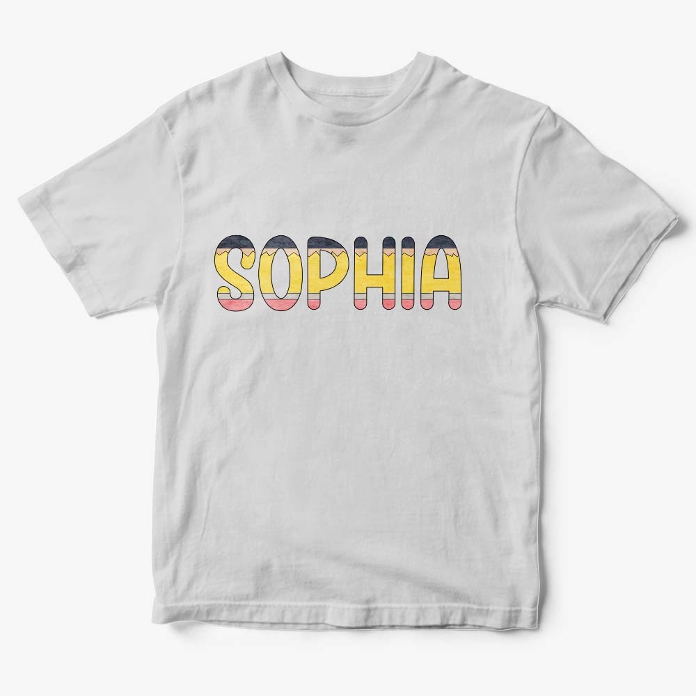 Personalized Back to School Pencil Name T-shirt First Day of School Shirt Gift for Kids - NameNecklace