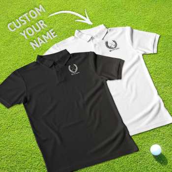 Personalized Golf Polo Shirt Embroidered Men's Short Sleeve Polo Shirt Gift for Him - GiftLab