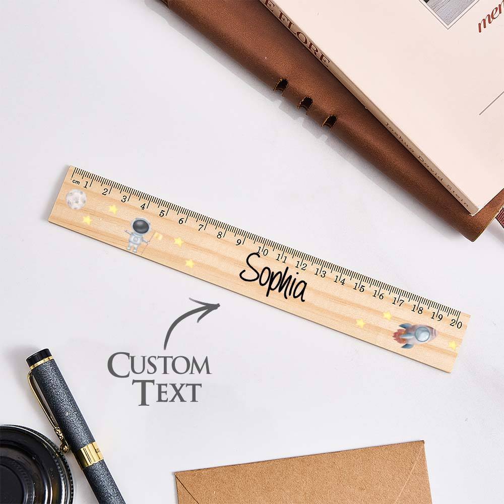 Personalized Name Ruler Custom Wooden Ruler School Enrollment Gifts Back to School Gifts for Children - NameNecklace