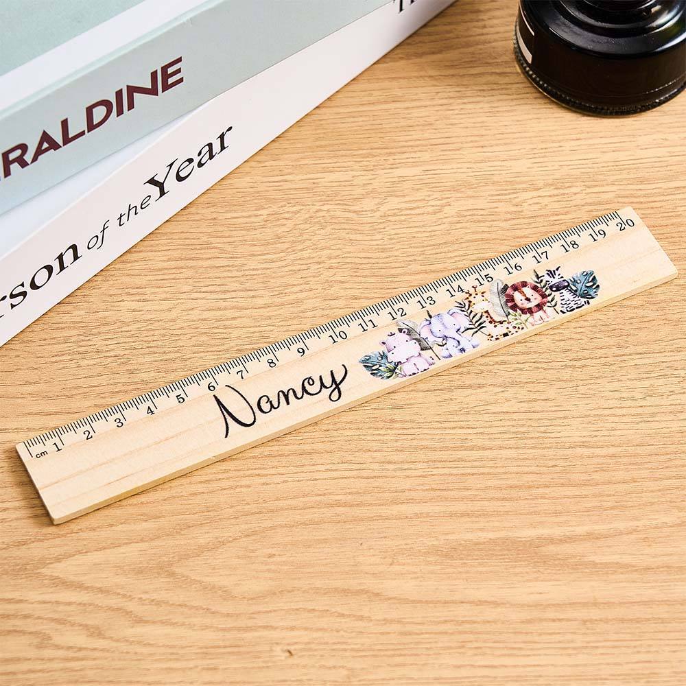 Personalized Name Ruler Custom Wooden Ruler School Enrollment Gifts Back to School Gifts for Children - NameNecklace