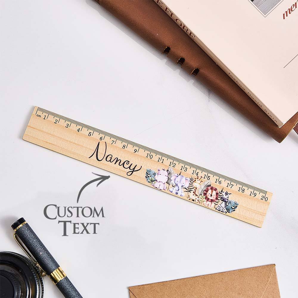 Personalized Name Ruler Custom Wooden Ruler School Enrollment Gifts Back to School Gifts for Children - NameNecklace