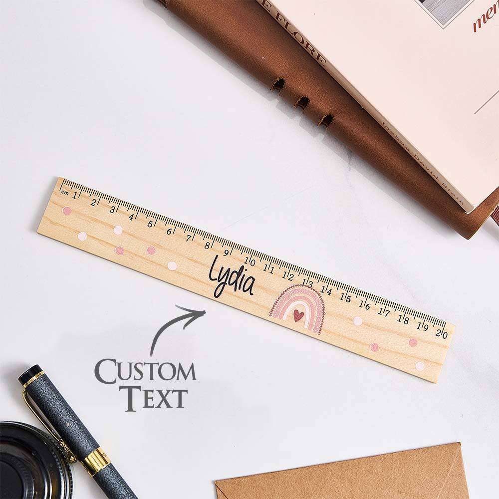 Personalized Name Ruler Custom Wooden Ruler School Enrollment Gifts Back to School Gifts for Children - NameNecklace