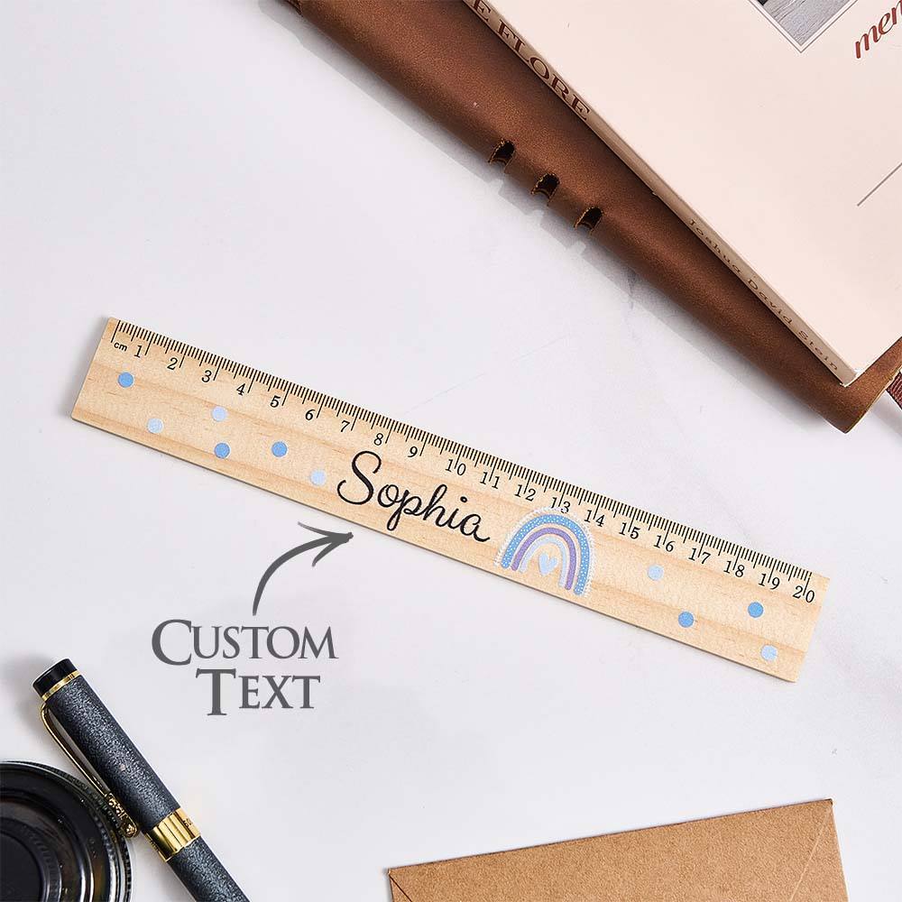 Personalized Name Ruler Custom Wooden Ruler School Enrollment Gifts Back to School Gifts for Children - NameNecklace