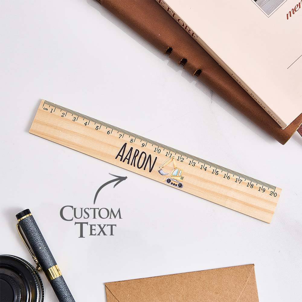 Personalized Name Ruler Custom Wooden Ruler School Enrollment Gifts Back to School Gifts for Children - NameNecklace