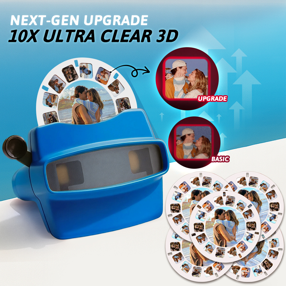 Custom Upgrade 3D Viewfinder and Reel �C Personalized Gift with your own photos Text and Photo Viewer Multiple Films Available Valentine's Day Gifts