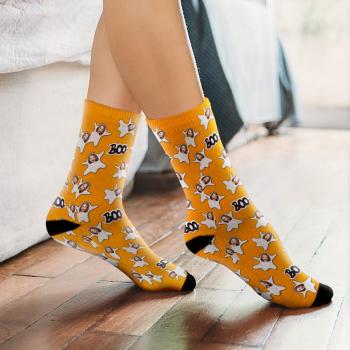 Halloween Face Socks Custom Boo Face Socks Halloween Gifts Unisex - Giftlab