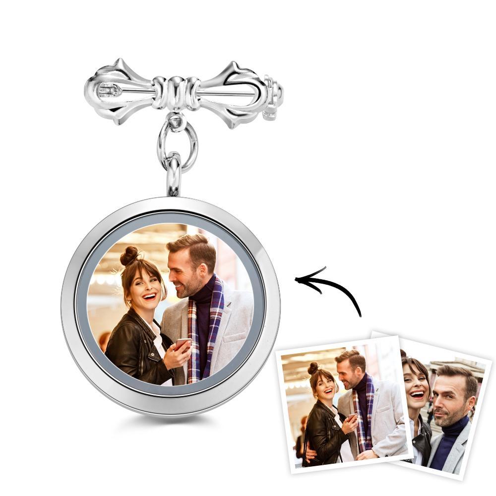Personalized Photo Brooch Memorial Lapel Pin For Men - NameNecklace