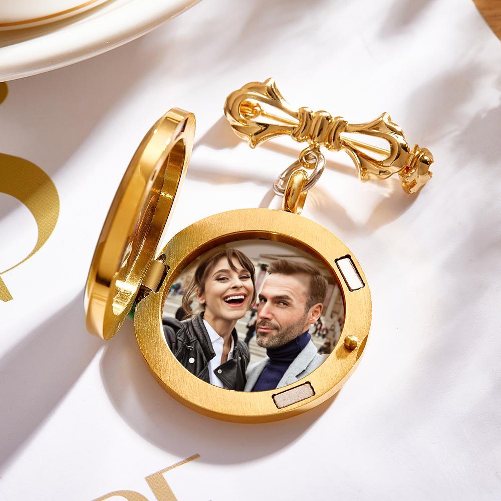 Personalized Photo Brooch Memorial Lapel Pin For Men - NameNecklace