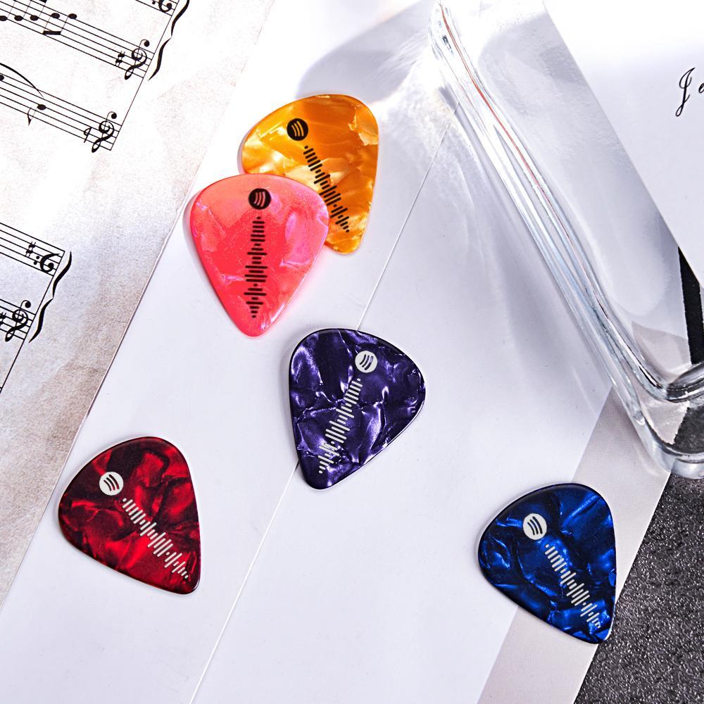 Personalized Photo Guitar Pick Unique Pattern Guitar Pick Gifts 6Pcs - NameNecklace