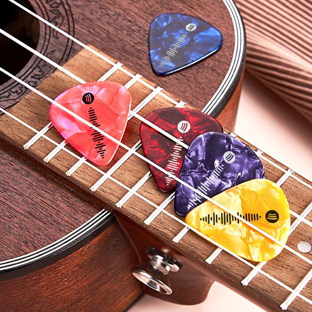 Personalized Photo Guitar Pick Unique Pattern Guitar Pick Gifts 6Pcs - NameNecklace