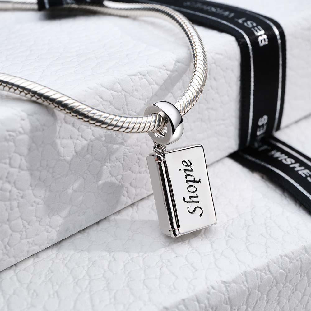 Engravable Openable Envelope Charm With Birthstone Creative Love Letter Pendant Jewelry For Her - NameNecklace