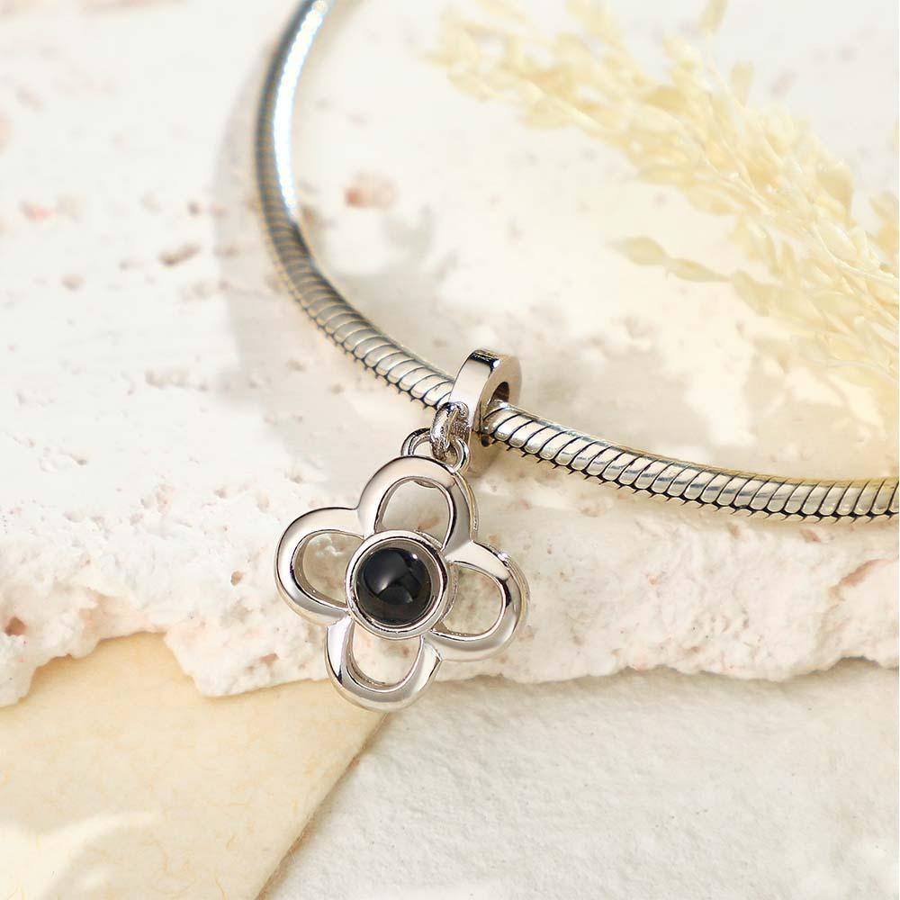 Custom Projection Charm Four Leaf Clover Swing Gift - NameNecklace