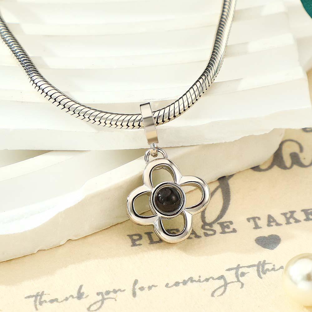 Custom Projection Charm Four Leaf Clover Swing Gift - NameNecklace