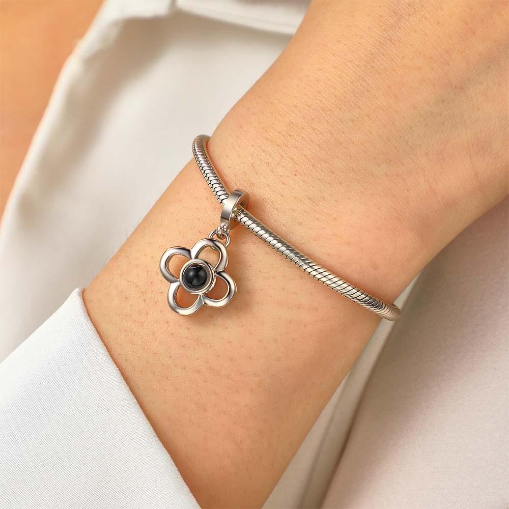 Custom Projection Charm Four Leaf Clover Swing Gift - NameNecklace