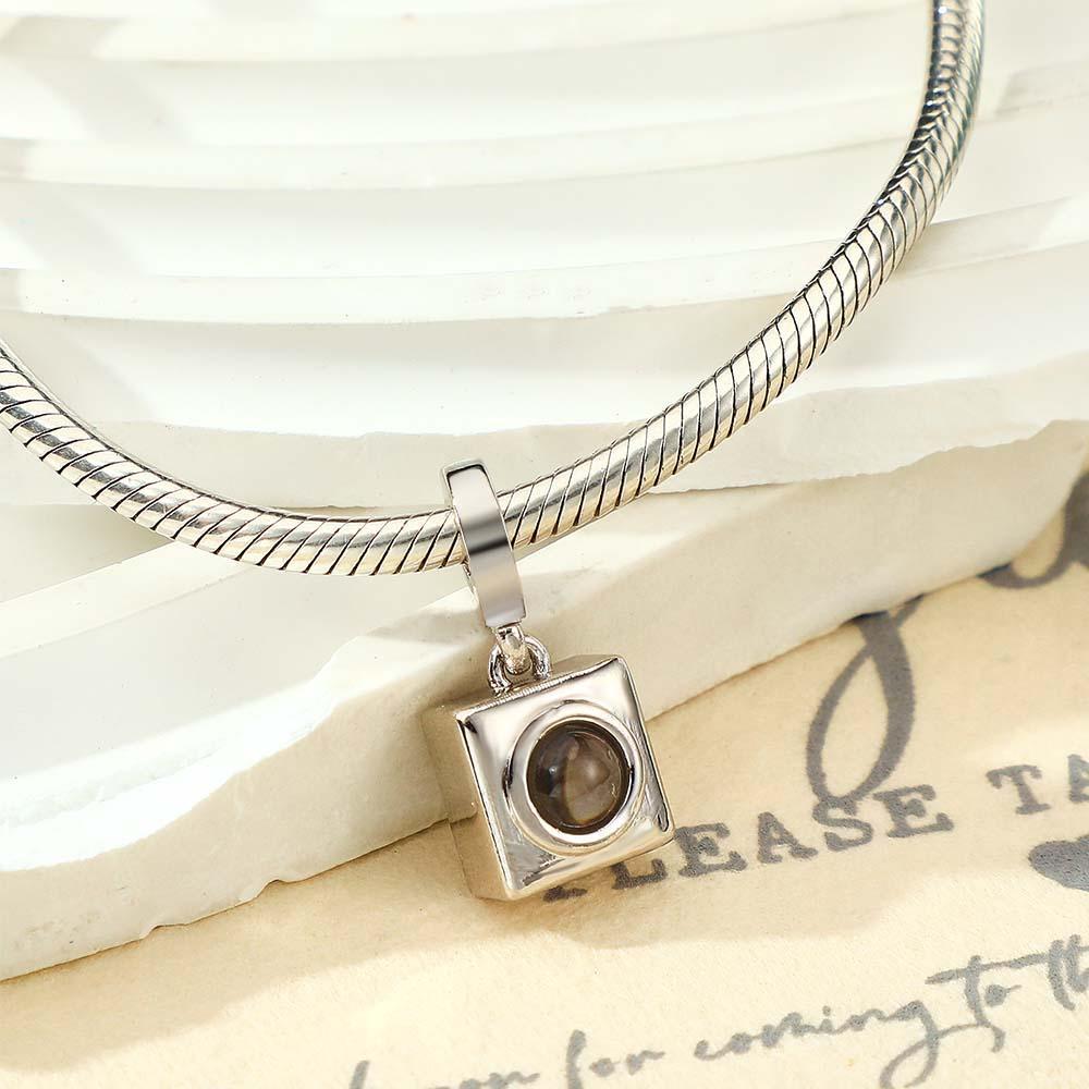 Custom Projection Charm Square Simple Swing Gift - NameNecklace