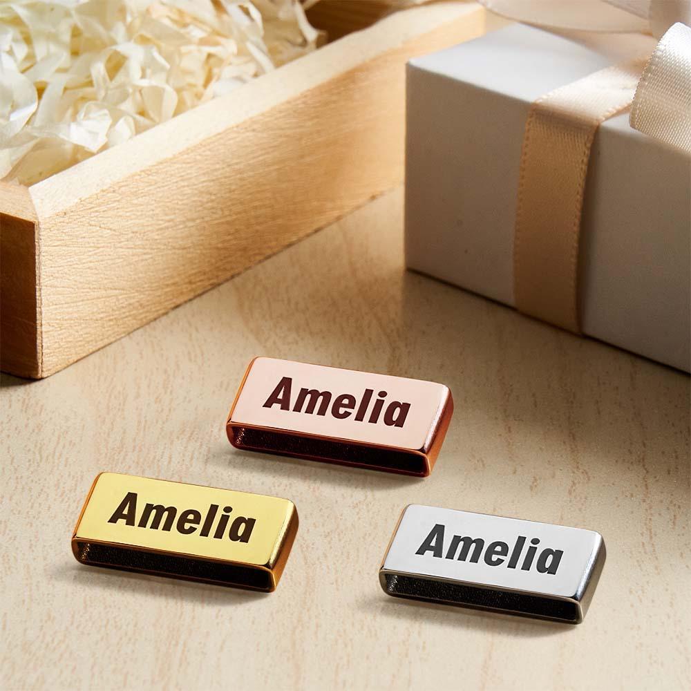 Personalised Name Apple Watch Charm - Custom Strap Accessory, Engraved Jewellery, Teen Gift, Luxe Stainless Steel Charm, Stocking Filler