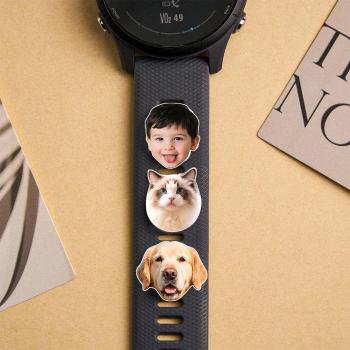 Customized Pictures Apple Watch Charm, Apple Watch Band Stud, Watch Strap Pin, Pet Lover Gifts, Personalized Memorial Gifts