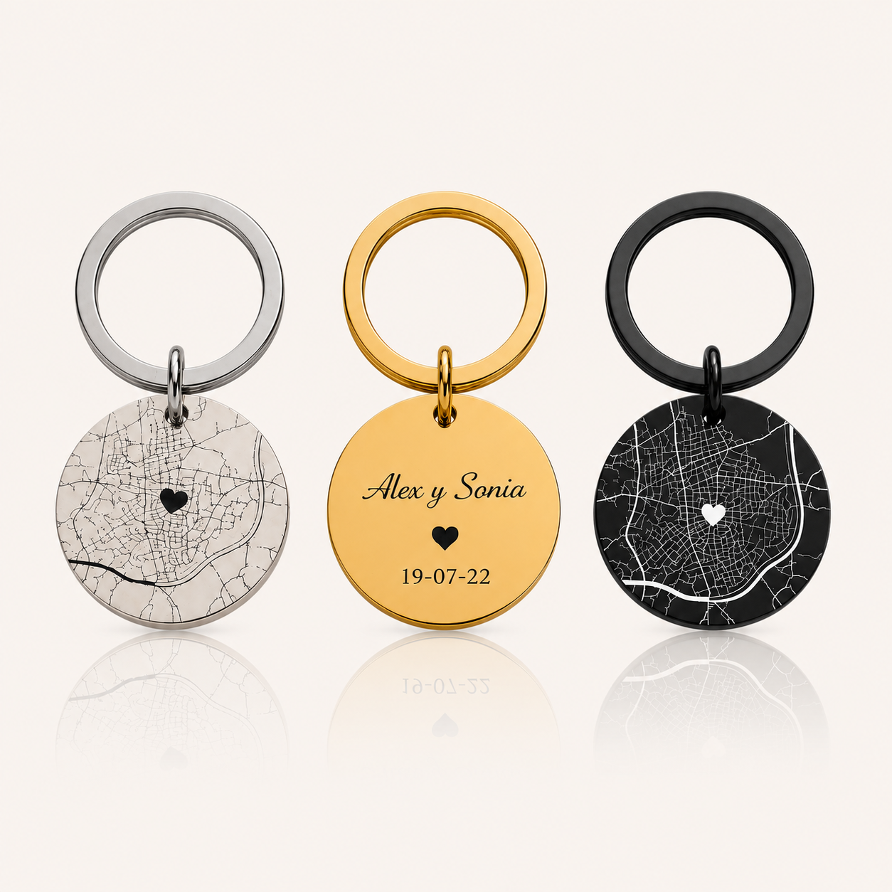 Personalized Special Location Map Keychain Custom Engraved Keychain Long Distance Gift for Couples