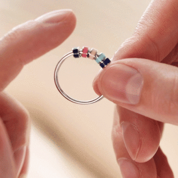 Fidget Ring Spinner Anti-anxiety Silver Ring Macaron Enamel Jewelry Gifts for Her - NameNecklace