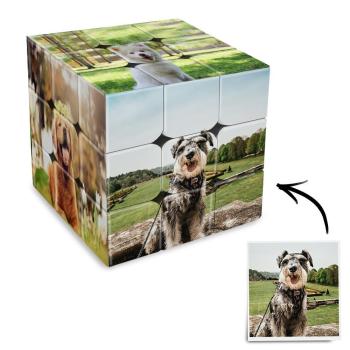Custom Photo Rubic's Cube Six Pictures Gifts For Family - NameNecklace