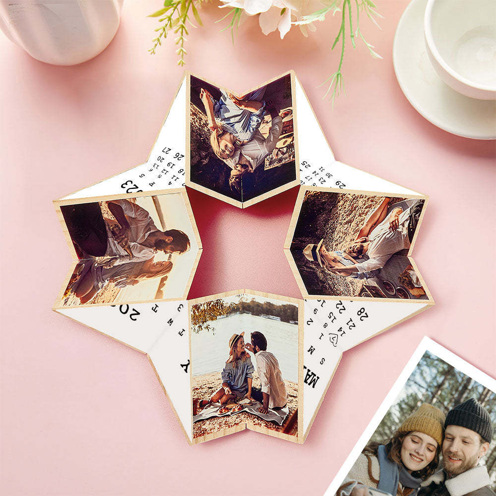 Custom Multiphoto Rubik's Cube Personalized Calendar Home Ornament Rubik's Cube - NameNecklace