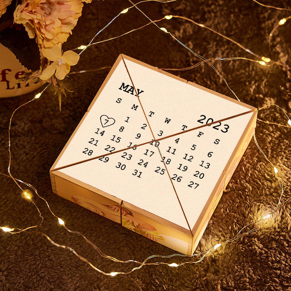 Custom Multiphoto Rubik's Cube Personalized Calendar Home Ornament Rubik's Cube - NameNecklace