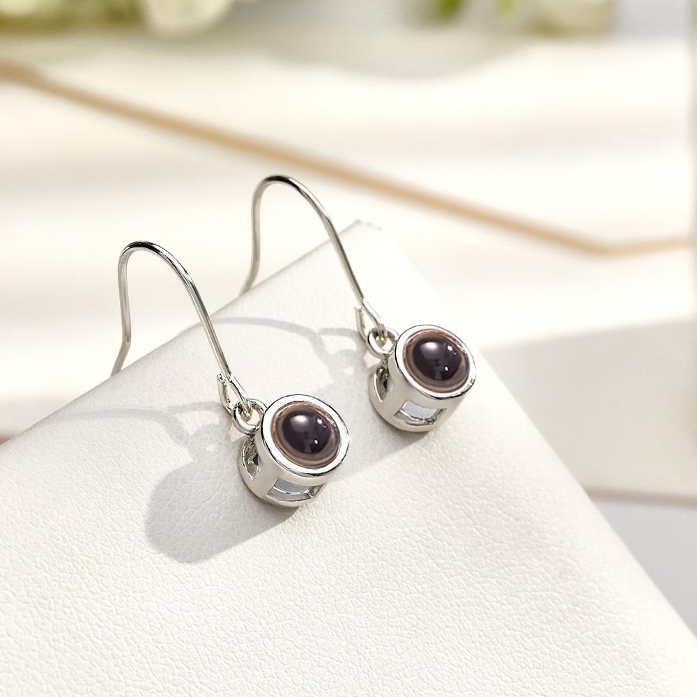 Custom Photo Projection Earring Modern Stylish Pendant Gifts - NameNecklace